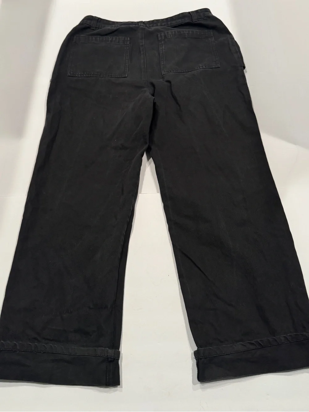 Hot Topic Men 36 Baggy Wide Leg Pants Black Silver Rivet Goth Grunge Streetwear